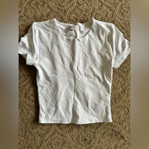 Babaton Contour White Cropped Tshirt Small